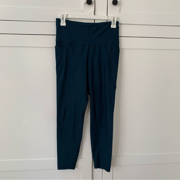 Old Navy Active Elevate Teal Leggings Size Small - Picture 1 of 8